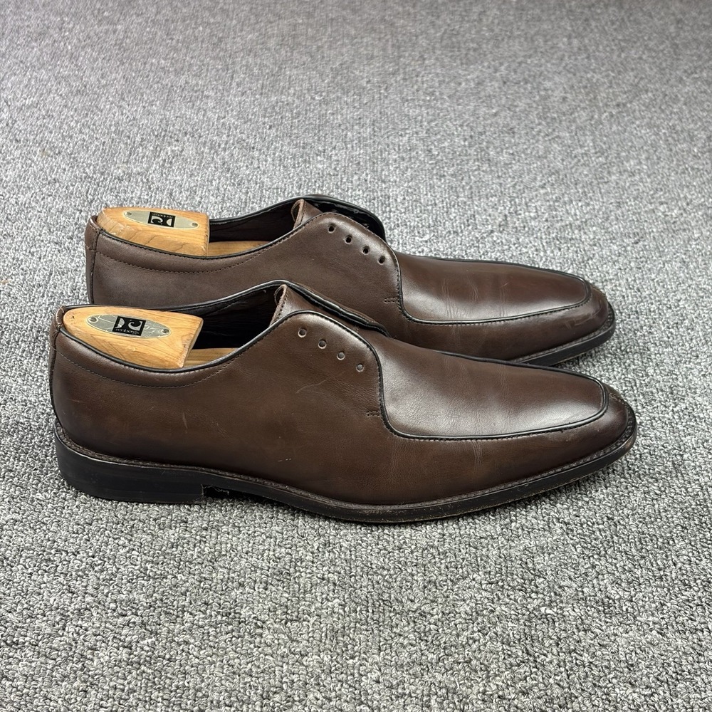 Gordon Rush Baxter Brown Leather Plain Toe Derby Dress Shoes Mens 9.5 83854